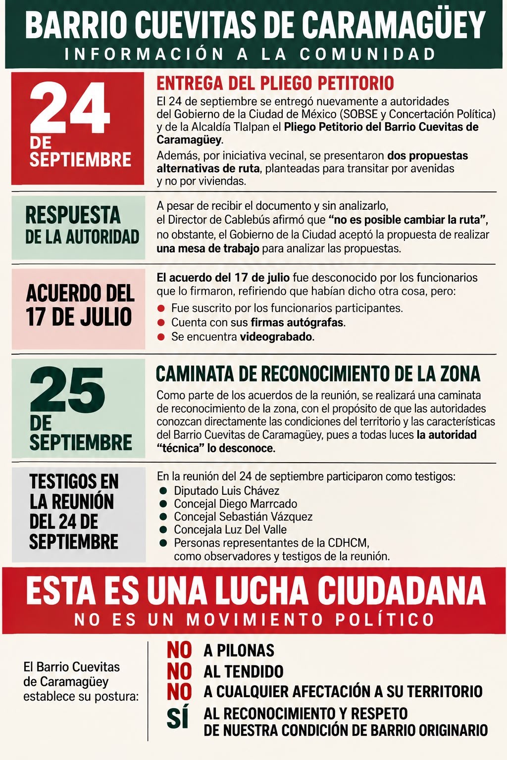 Información a la comunidad: entrega del pliego petitorio el 24 de septiembre y siguientes pasos